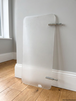 Frosted Acrylic Desk Privacy Divider - Fair Condition with Surface Marks - 2ndhandwarehouse.com