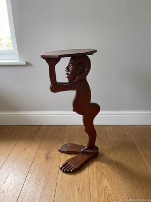 Carved Wooden Figurative Side Table - 2ndhandwarehouse.com