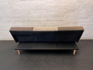 3-Seater Checkerboard Sleeper Couch - General Usage Marks - 2ndhandwarehouse.com