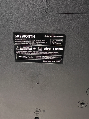 50-Inch Skyworth WTV 20AE PRO Flat Screen TV — Good Working Order