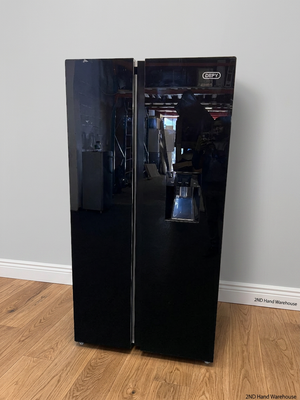 Defy Black Side-by-Side Fridge-Freezer with Dispenser — Good Working Order