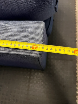 8-Seater Blue Sectional Corner Couch with Matching Ottoman - 2ndhandwarehouse.com