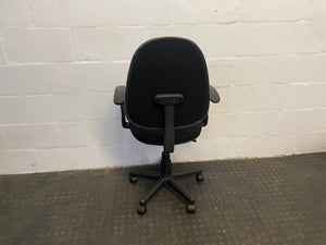 Black Mid Back Typist Chair with arms