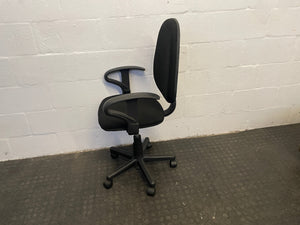 Black Mid Back Typist Chair with arms