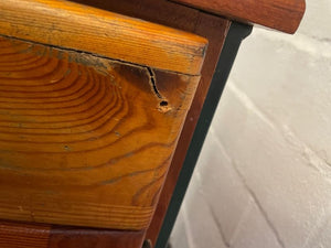 Steel & Wood 1 Door Bedside Table LHS - PRICE DROP