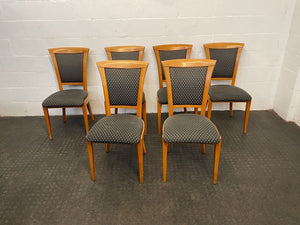 Oak Wood Printed Dining Chair - PRICE DROP - 2ndhandwarehouse.com