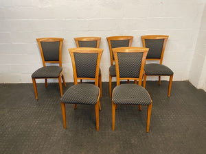 Oak Wood Printed Dining Chair - PRICE DROP - 2ndhandwarehouse.com