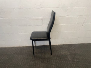 Black Frame Pleather Dining Chair - PRICE DROP
