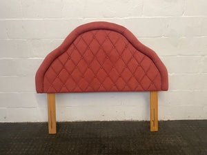 Pink Suede Single Bed Headboard
