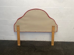 Pink Suede Single Bed Headboard