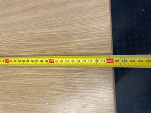 Oak Print Simple Desk No Drawers