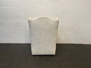 Cream Material Wingback Chair