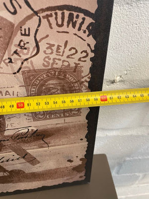 Black And White Airplane Postal Print Canvas