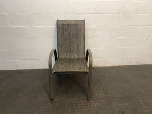 Grey Steel Frame Patio Chair