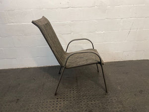 Grey Steel Frame Patio Chair