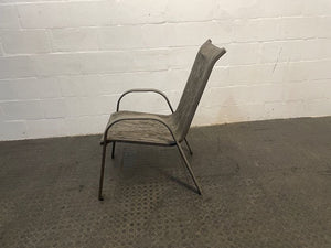 Grey Steel Frame Patio Chair