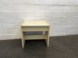 Cream Wooden Bed Side Table - PRICE DROP
