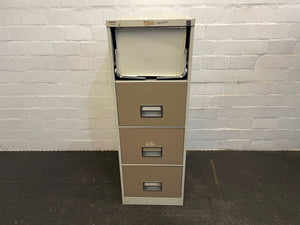Metal 4 Drawer Filing Cabinet (1 Drawer Cover Missing) - PRICE DROP