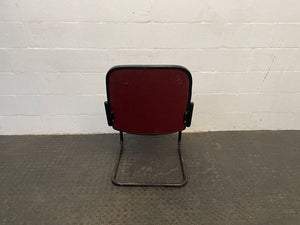 Maroon Print Visitors Chair - PRICE DROP