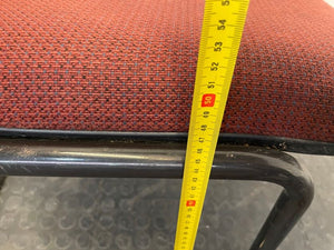 Maroon Print Visitors Chair - PRICE DROP