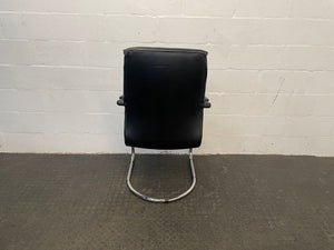 Black Leather Visitors Chair - PRICE DROP