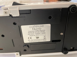 Cafféluxe Nuvo Nespresso Coffee Machine - small cracked container