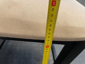 Dark Wood Cream Seat Dining Chair - PRICE DROP