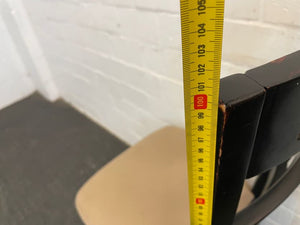 Dark Wood Cream Seat Dining Chair - PRICE DROP