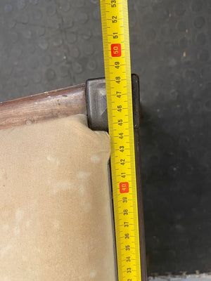 A44152-Brown Frame Cream Seat Dining Chair - PRICE DROP