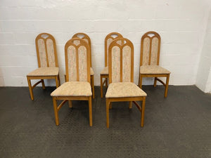 Pine & Cream Print Dining Chair - PRICE DROP - 2ndhandwarehouse.com
