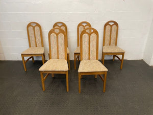 Pine & Cream Print Dining Chair - PRICE DROP - 2ndhandwarehouse.com