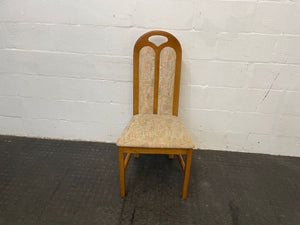 Pine & Cream Print Dining Chair - PRICE DROP - 2ndhandwarehouse.com