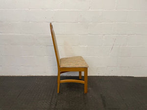 Pine & Cream Print Dining Chair - PRICE DROP - 2ndhandwarehouse.com