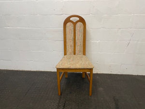 Pine & Cream Print Dining Chair - PRICE DROP - 2ndhandwarehouse.com