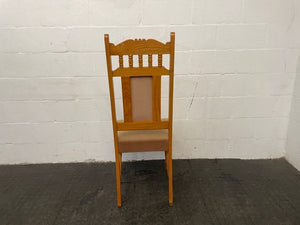 Pine & Cream Suede Seat Dining Chair - PRICE DROP - 2ndhandwarehouse.com