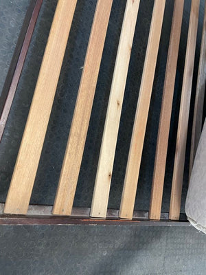 King Size Wooden Headboard & Base with Mattress