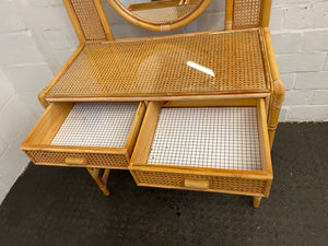 Rattan Dressing Table With Mirror