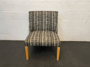 Printed & Oak Legged Dining Chair - PRICE DROP