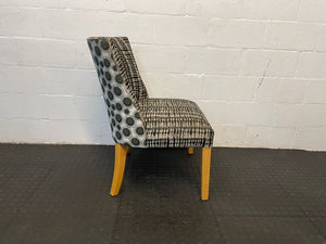 Printed & Oak Legged Dining Chair - PRICE DROP
