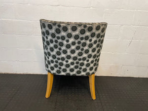 Printed & Oak Legged Dining Chair - PRICE DROP