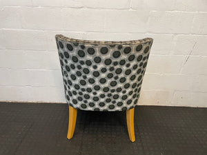 Printed & Oak Legged Dining Chair - PRICE DROP