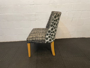 Printed & Oak Legged Dining Chair - PRICE DROP