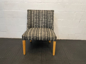 Printed & Oak Legged Dining Chair - PRICE DROP