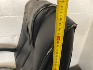 Black Ripped Seat Office Chair On Wheels - REDUCED