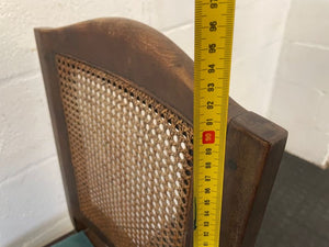 Wood & Rattan Back Dining Chair - PRICE DROP - 2ndhandwarehouse.com