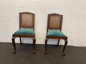 Wood & Rattan Back Dining Chair - PRICE DROP - 2ndhandwarehouse.com