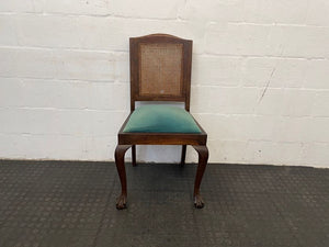 Wood & Rattan Back Dining Chair - PRICE DROP - 2ndhandwarehouse.com