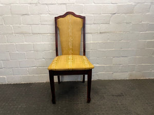 Cherry Wood & Yellow Seat Dining Chair - PRICE DROP - 2ndhandwarehouse.com
