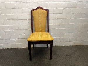 Cherry Wood & Yellow Seat Dining Chair - PRICE DROP - 2ndhandwarehouse.com