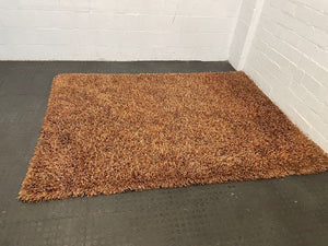 Brown Shaggy Wool Carpet 230cm x 170cm - PRICE DROP